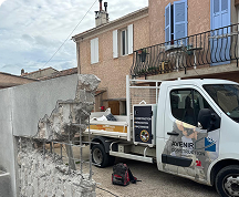 Chantier de façade – villa à Toulon